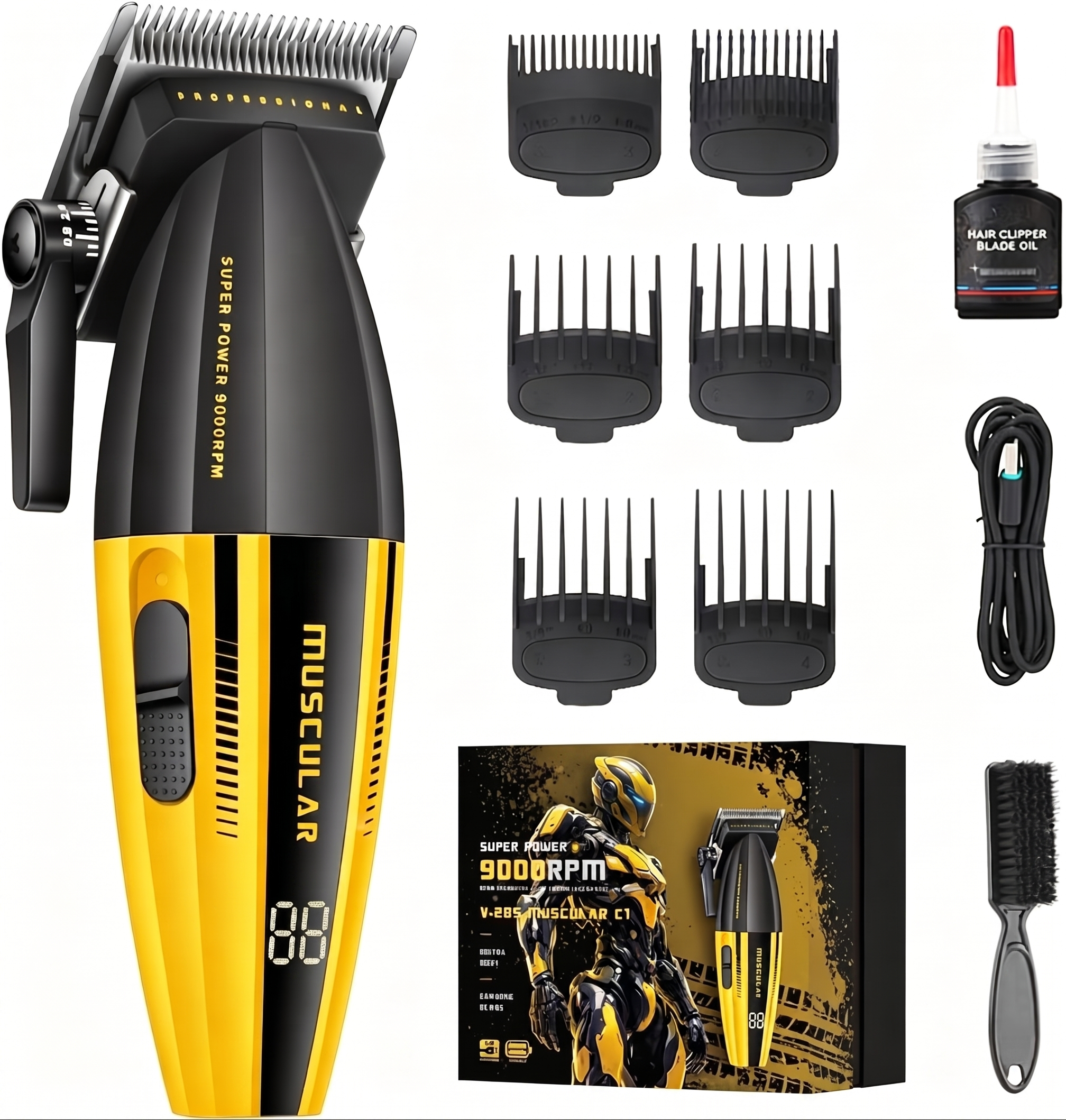 MUSCULAR Barber Kit – The Ultimate Professional Hair Cutting Set for Barbers & Home Use