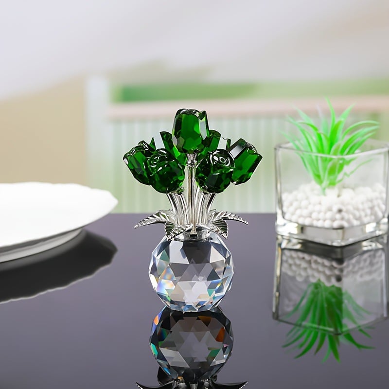 PureBloom – Elegant Glass Rose Decorative Keepsake