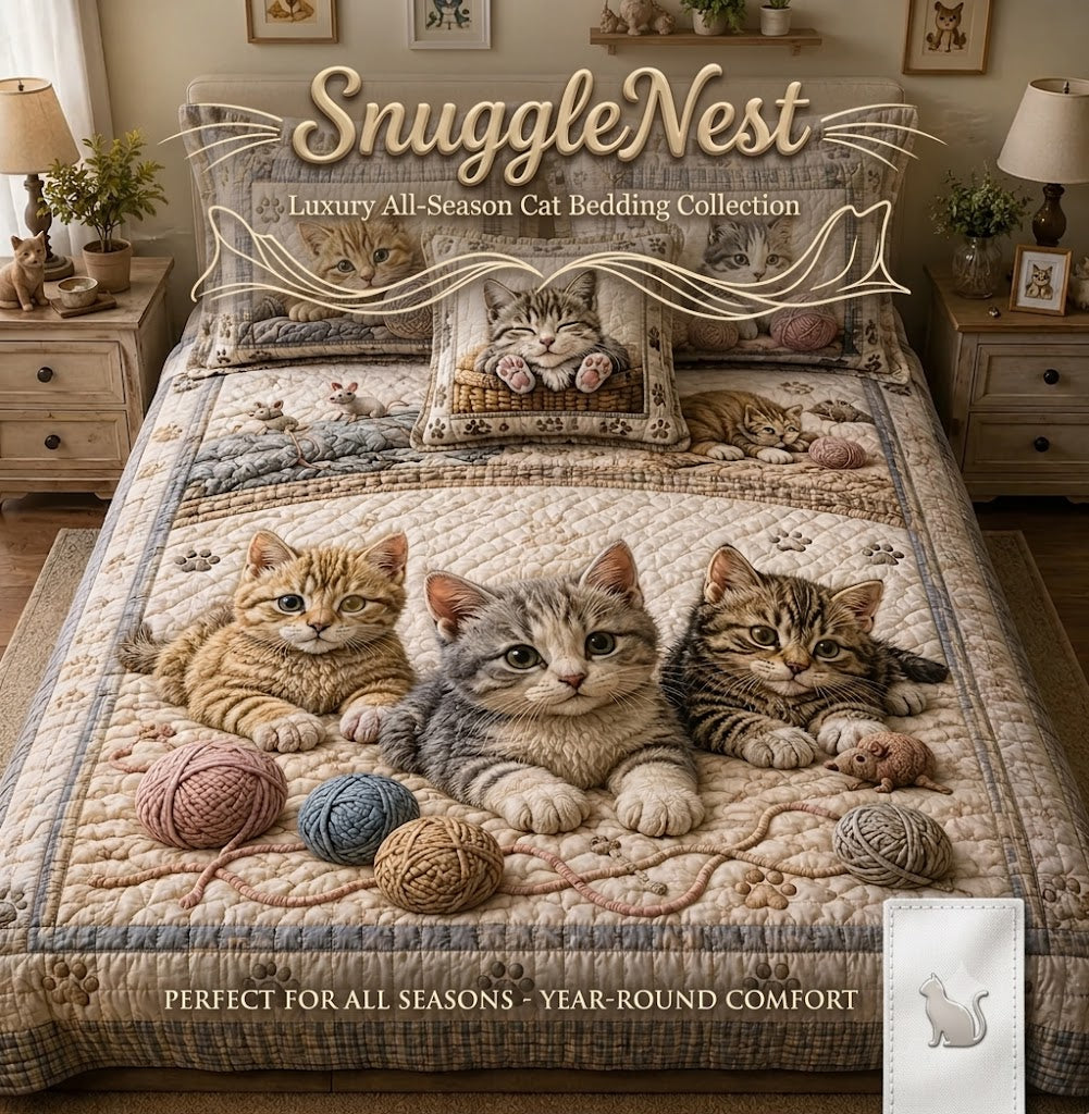 SnuggleNest – Luxury All-Season Cat Bedding Collection