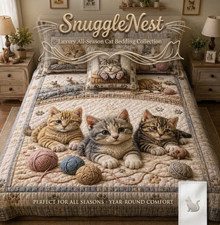 SnuggleNest – Luxury All-Season Cat Bedding Collection