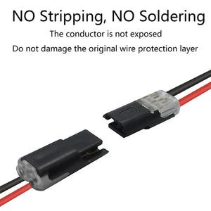 SnapConnect – Compact 2 Pin Plug for 18–22 AWG Cable