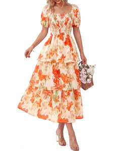 BloomBelle – Vintage Floral Smocked Dress