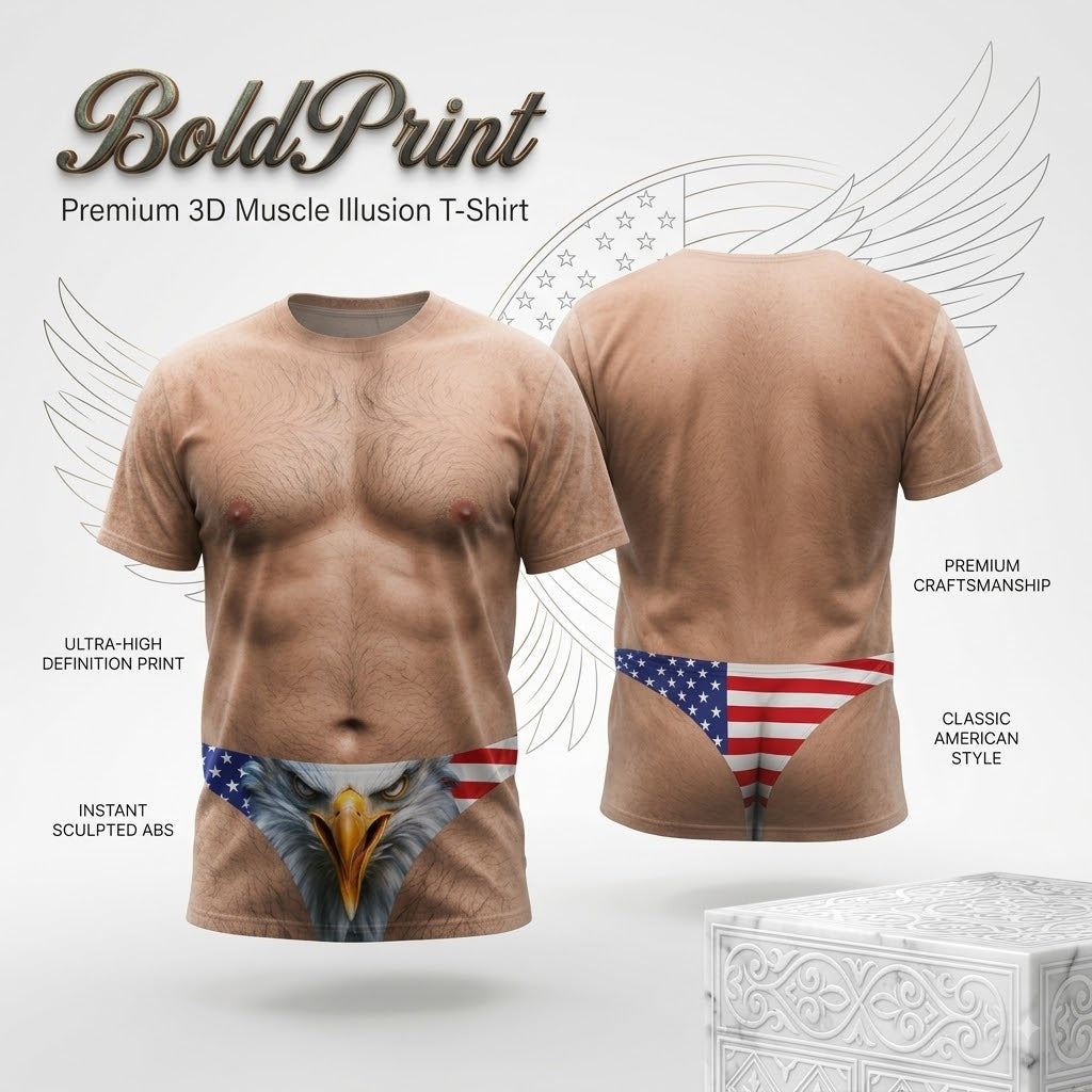 BoldPrint – Premium 3D Muscle Illusion T-Shirt