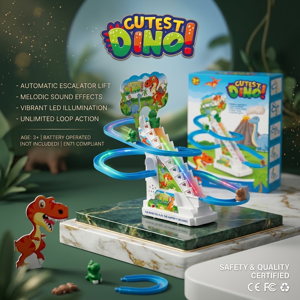 DinoDash – Electric Mini Dino Racing Adventure Track Set