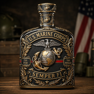 U.S. Marine Corps Semper Fi Commemorative Whiskey Decanter -✈️ BUY 2 FREE SHIPPING