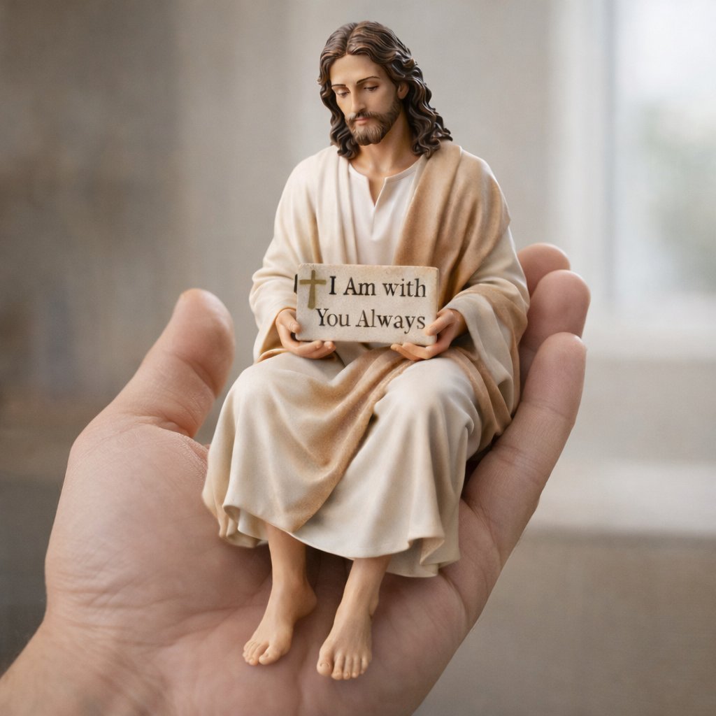 SereneSavior – Handcrafted Jesus Desk Figurine