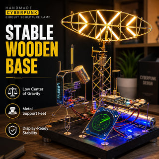 Handmade Cyberpunk Circuit Sculpture Lamp