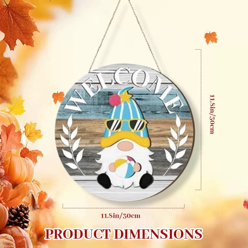 Season Promotion🌟Your Year-Round Festival of Creativity!🎄Interchangeable Wooden Gnome Welcome Sign🎈