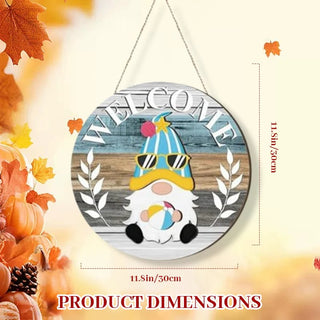Season Promotion🌟Your Year-Round Festival of Creativity!🎄Interchangeable Wooden Gnome Welcome Sign🎈