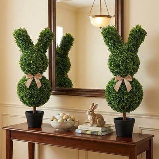 SpringHaven – Decorative 36" Bunny Topiary Set