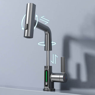 AuraStream – Pulling & Lifting Digital Display Faucet