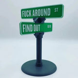 FunBoard - F Around Street Sign Desk Decoration