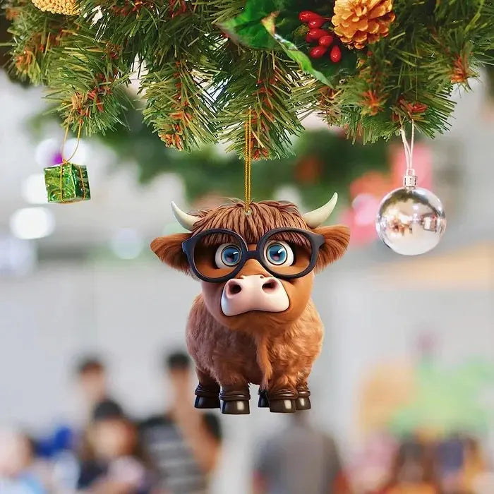 Moo-tiful Cartoon Cow Ornament marnetic