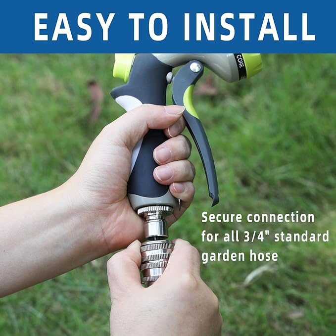 AquaLatch - Heavy-Duty Stainless Steel Garden Hose Connect Set