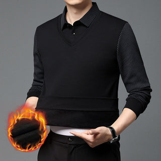 UrbanEdge - Men’s Lapel Knit Shirt Set – Modern Casual Perfection