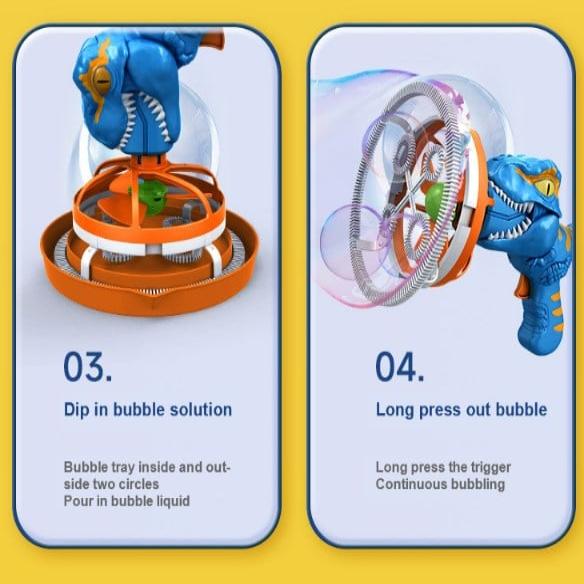 MiniDino - Portable Dinosaur Bubble Blaster