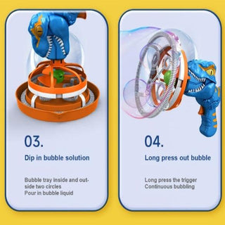 MiniDino - Portable Dinosaur Bubble Blaster