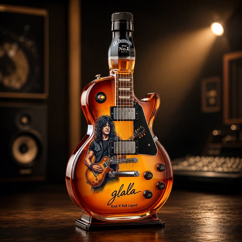 RockSpirit – Vintage Sunburst Guitar Figurine Bottle Décor