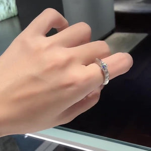 CelestiRing – Rotating Cosmic Diamond Elegance