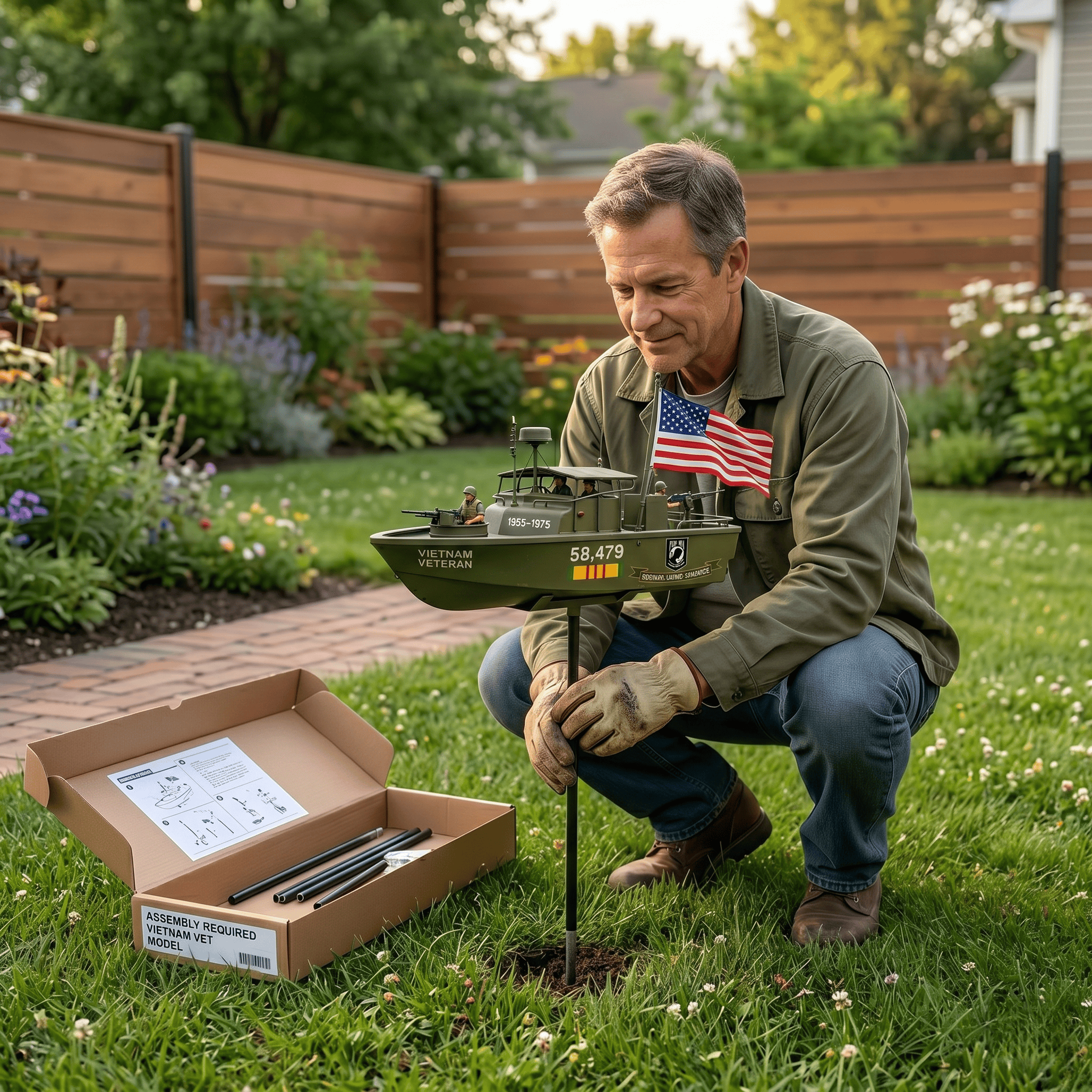🏆Last Day Promo: 49% OFF 🎖️-Vietnam Veteran PBR Patrol Boat Garden Spinner- ✈️Buy 2 Free Shipping Today!