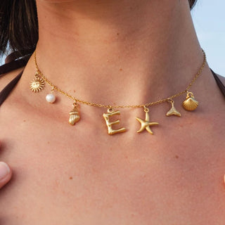 WaveCharm – Surfer Girl Initial Necklace