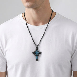 FaithStone – Turquoise Cross Necklace
