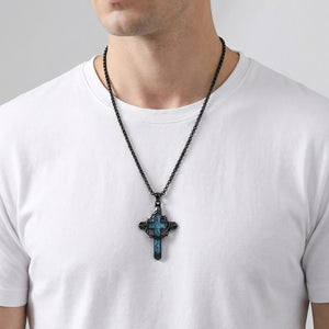 FaithStone – Turquoise Cross Necklace