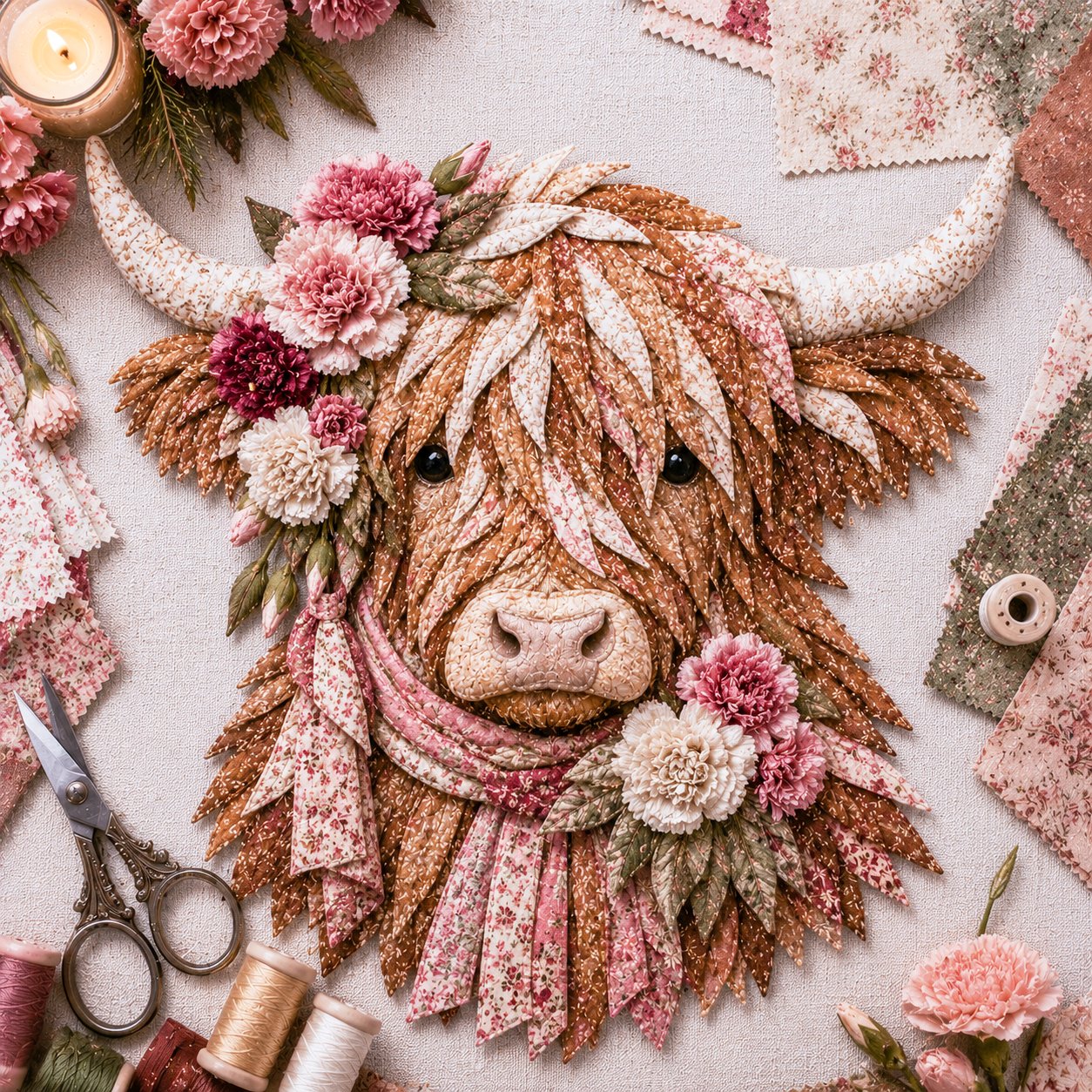 BloomCow – Birth Flower Highland Cow DIY Art Kit