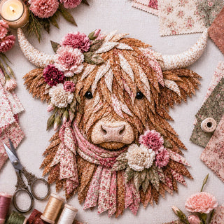 BloomCow – Birth Flower Highland Cow DIY Art Kit
