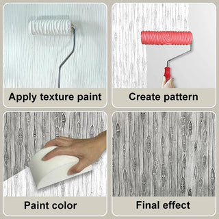 💥💥New products 52% OFF💥embossing texture pattern paint roller for wall decoration
