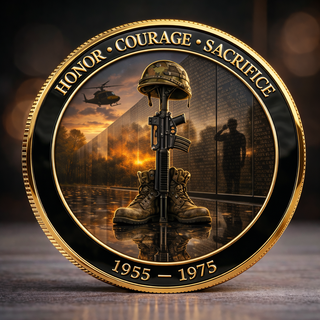 Vietnam War Veterans Tribute Coin (1955–1975) — Honor • Courage • Sacrifice 🇺🇸