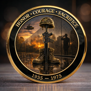 Vietnam War Veterans Tribute Coin (1955–1975) — Honor • Courage • Sacrifice 🇺🇸