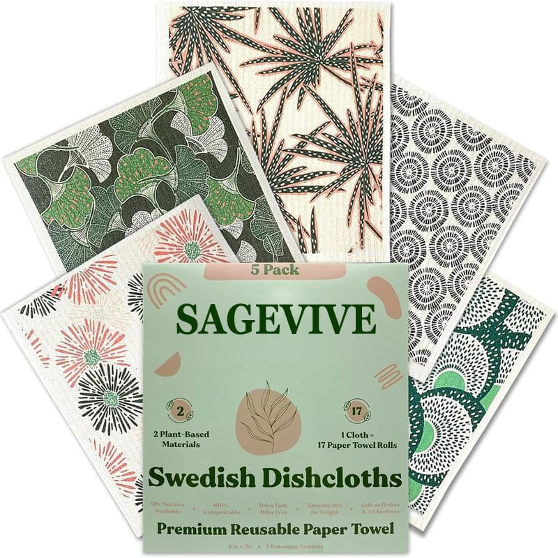 FreshFiber - Ultra-Absorbent Swedish Dishcloth Set