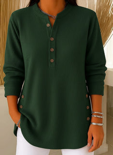 EternaStyle – Cozy Solid Color Long Sleeve Pullover