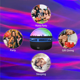 NorthernGlow OceanicWave 14-Light Display Soothing Music Projector marnetic