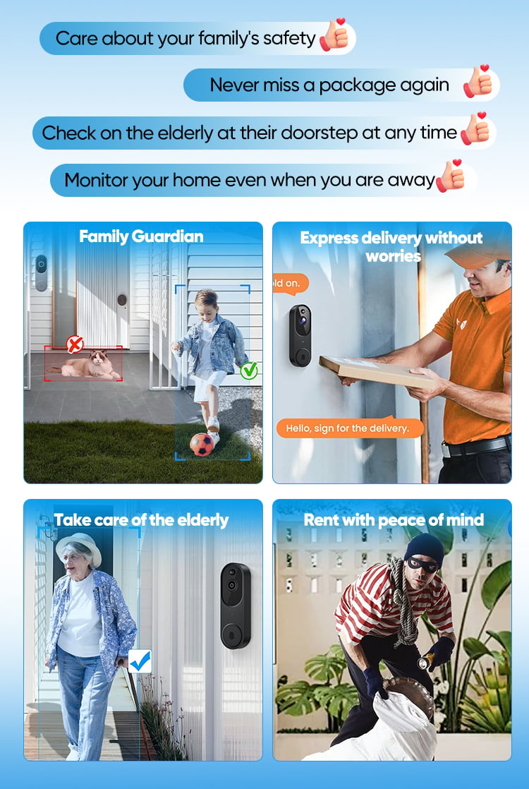 Wireless Smart Doorbell Camera