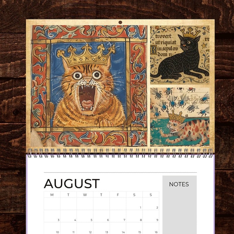 Meowjesty - A Medieval Cat Art Calendar 2026