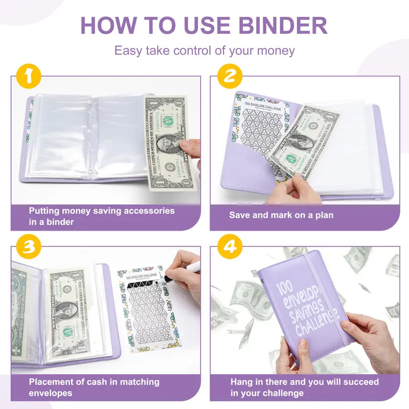 SaveTrack – 100-Day Money Saving Envelope Book
