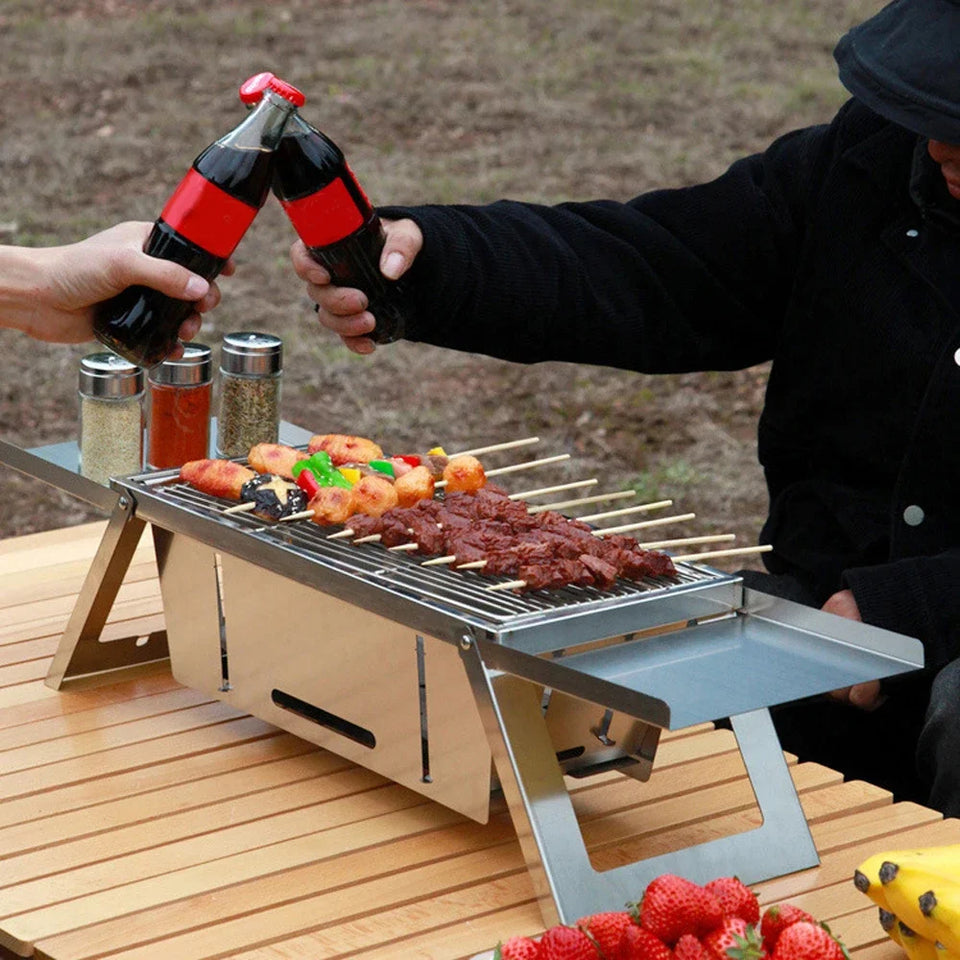CampGrill – 3 Height Adjustable BBQ Grill with Carry Bag