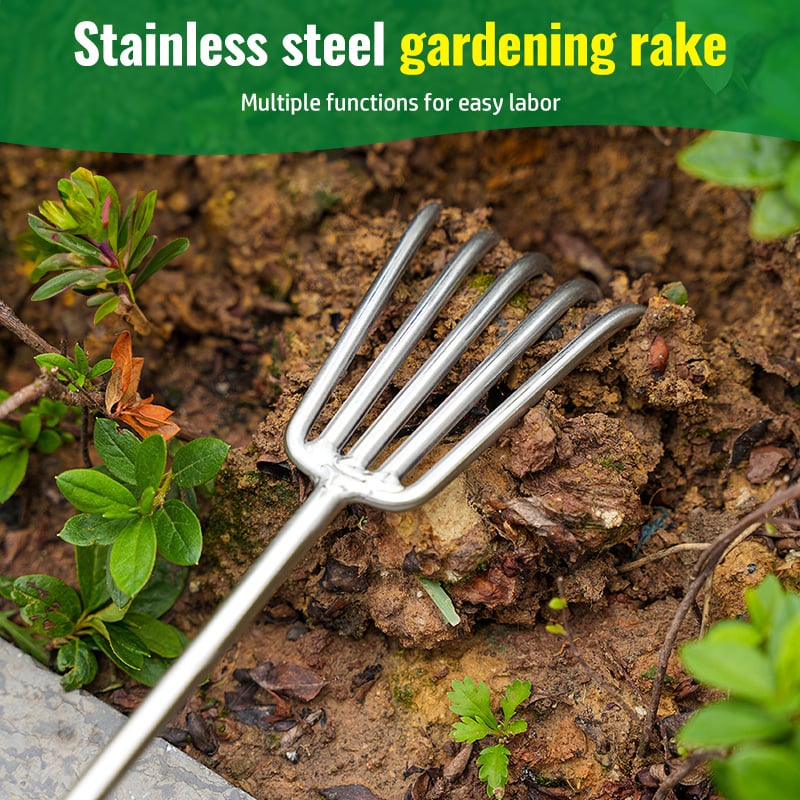 SoilTamer - Durable Stainless Steel Rake