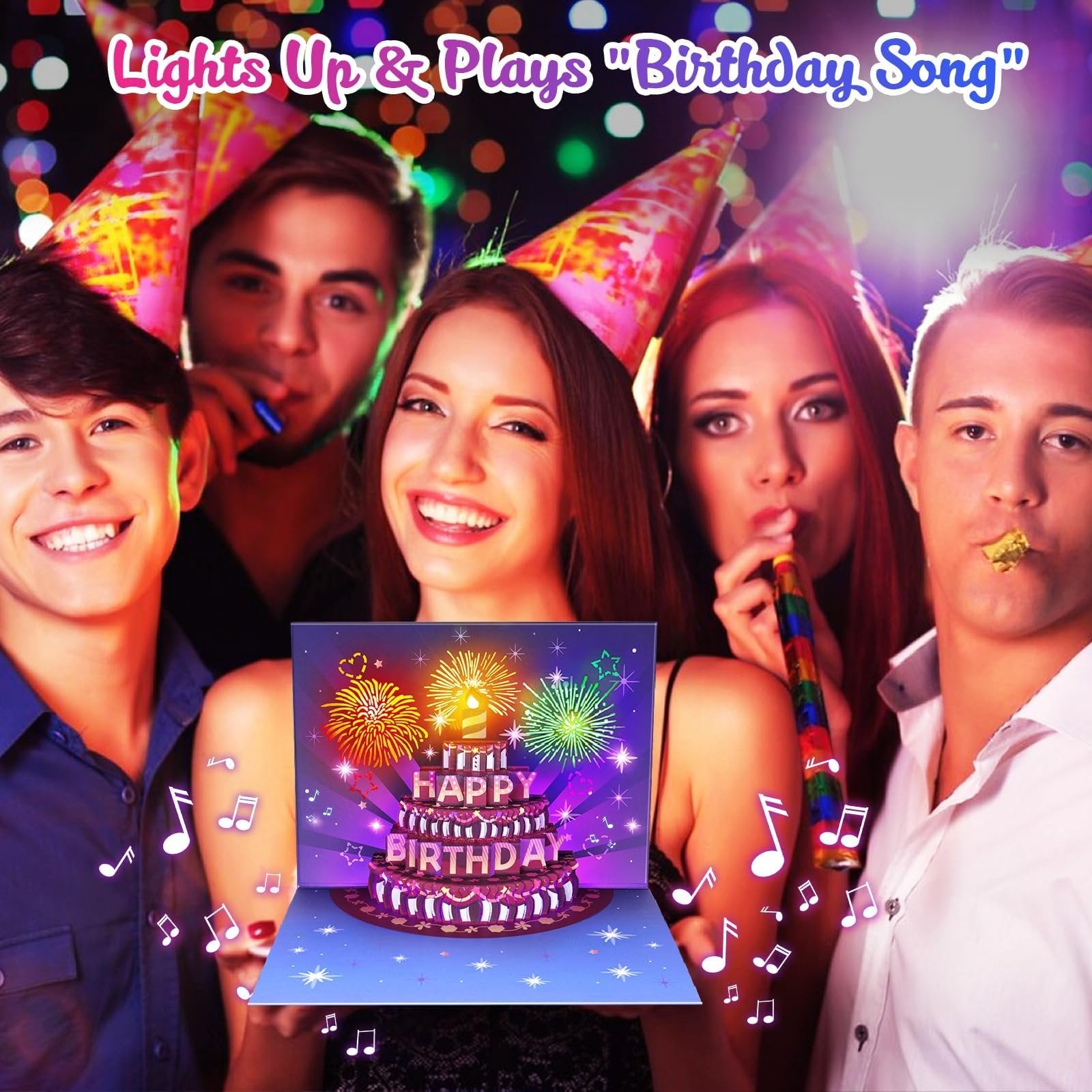 JoyBurst - Interactive Light-Up Birthday Pop-Up Card