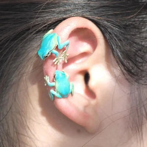 FrogGlam - Elegant Tree Frog Ring & Earrings