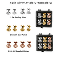 Buy 3 Pair get 3 Pair Free--6 pairs (Silver×2+Gold×2+Rosegold×2)(Mo