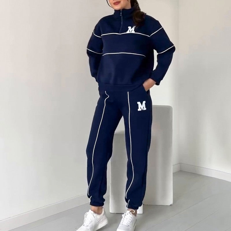 UrbanEase – Casual Line Sweatshirt 2-Piece Set