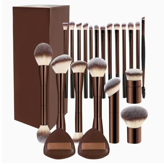 GlamBrew - 20-Piece Pro Makeup Brush Set