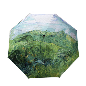 RetroShade – Vintage Stained Auto Umbrella