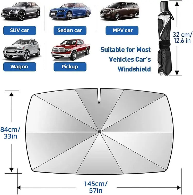 HeatShield™ - Car Windshield Sun Shade Umbrella Marnetic