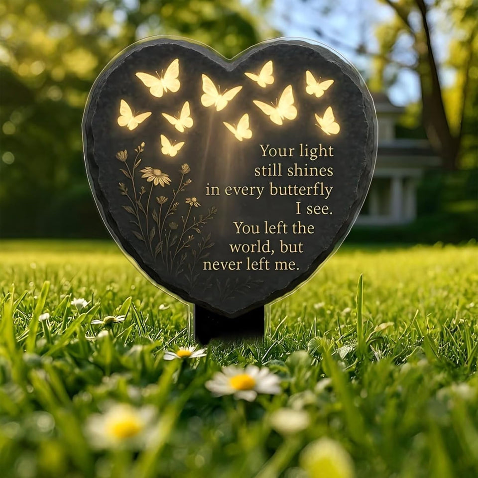 EternalWings – Butterfly Heart Memorial Plaque