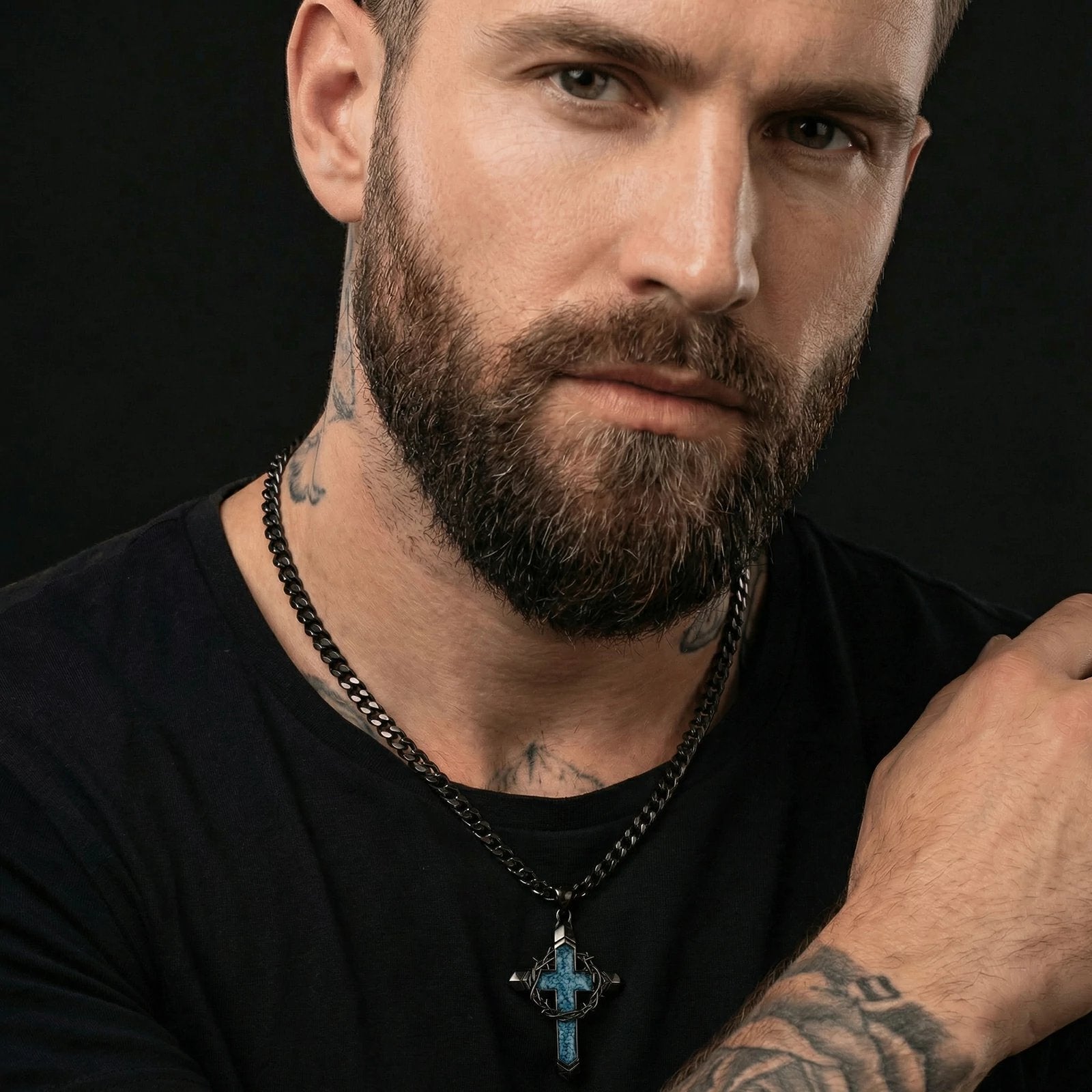 FaithStone – Turquoise Cross Necklace