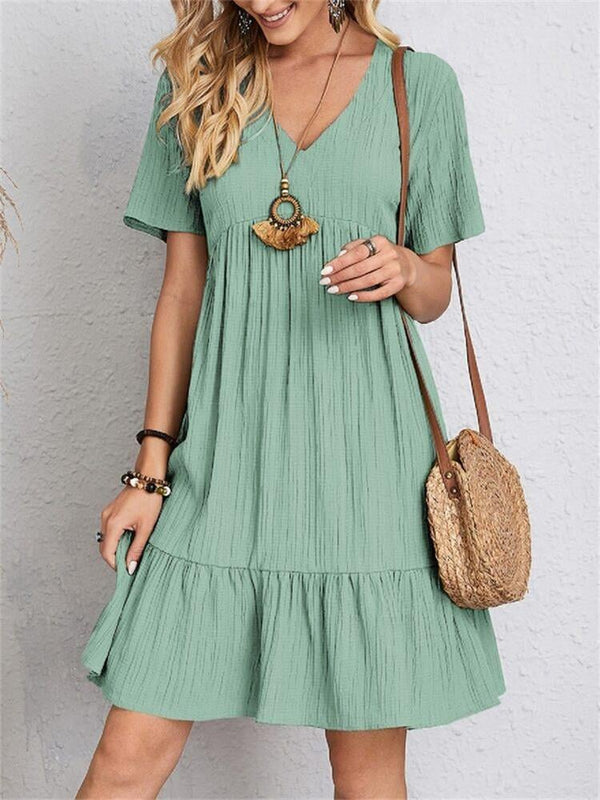 VintageMuse – Retro V-Neck Women’s Top